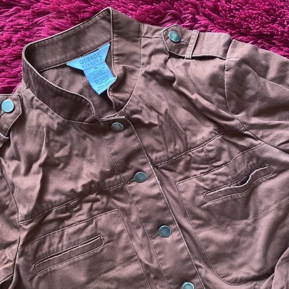 Brown faux denim retro jacket - Picture 2 of 12